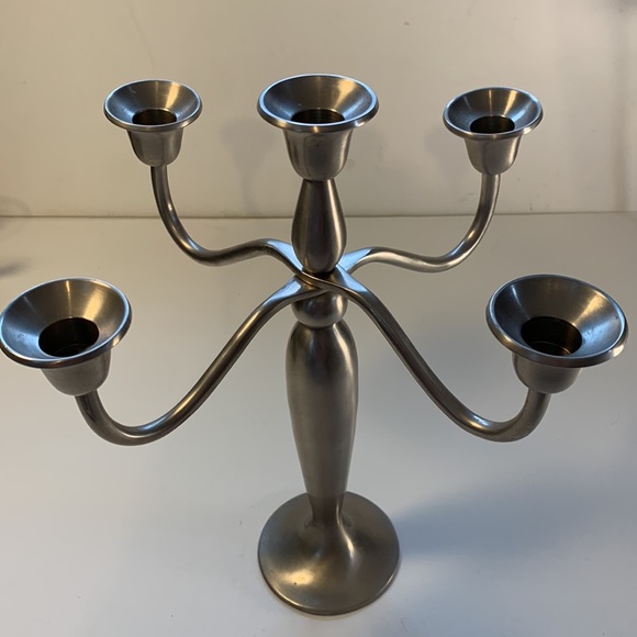 Bombay Company 5 Light Pewter Candelabra - Picture 3 of 5